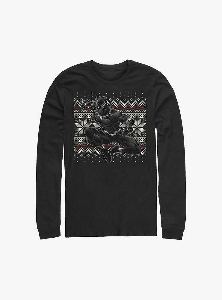 Hot Topic Marvel Black Panther Holiday Long-Sleeve T-Shirt