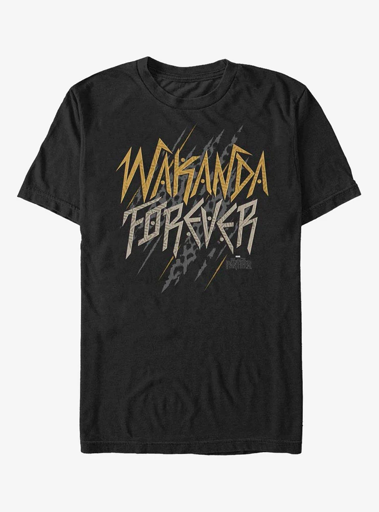 Hot Topic Marvel Black Panther Wakanda Slant Forevs T-Shirt