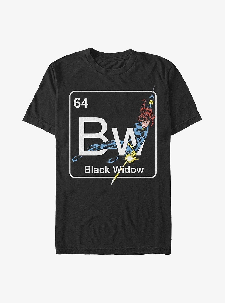 Hot Topic Marvel Black Widow Periodic T-Shirt