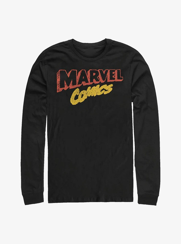 Hot Topic Marvel Comics Retro Logo Long-Sleeve T-Shirt