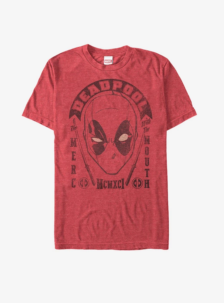 Hot Topic Marvel Deadpool Merc With Mouth 1991 T-Shirt