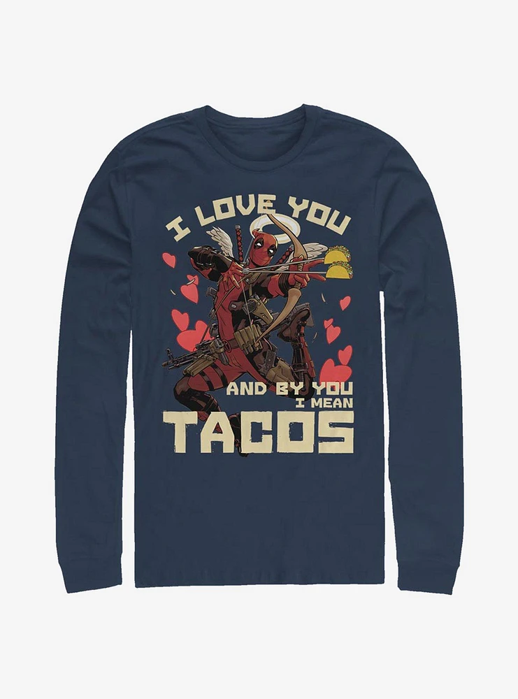 Hot Topic Marvel Deadpool Taco Love Long-Sleeve T-Shirt