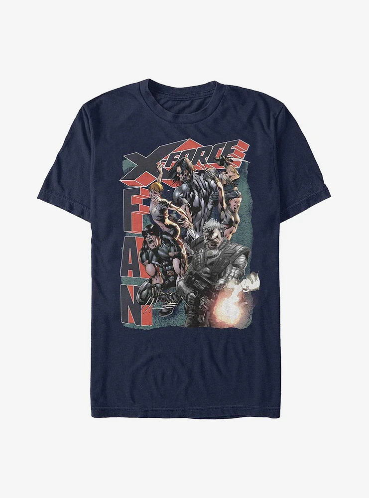 Hot Topic Marvel Deadpool X-Force Fan T-Shirt