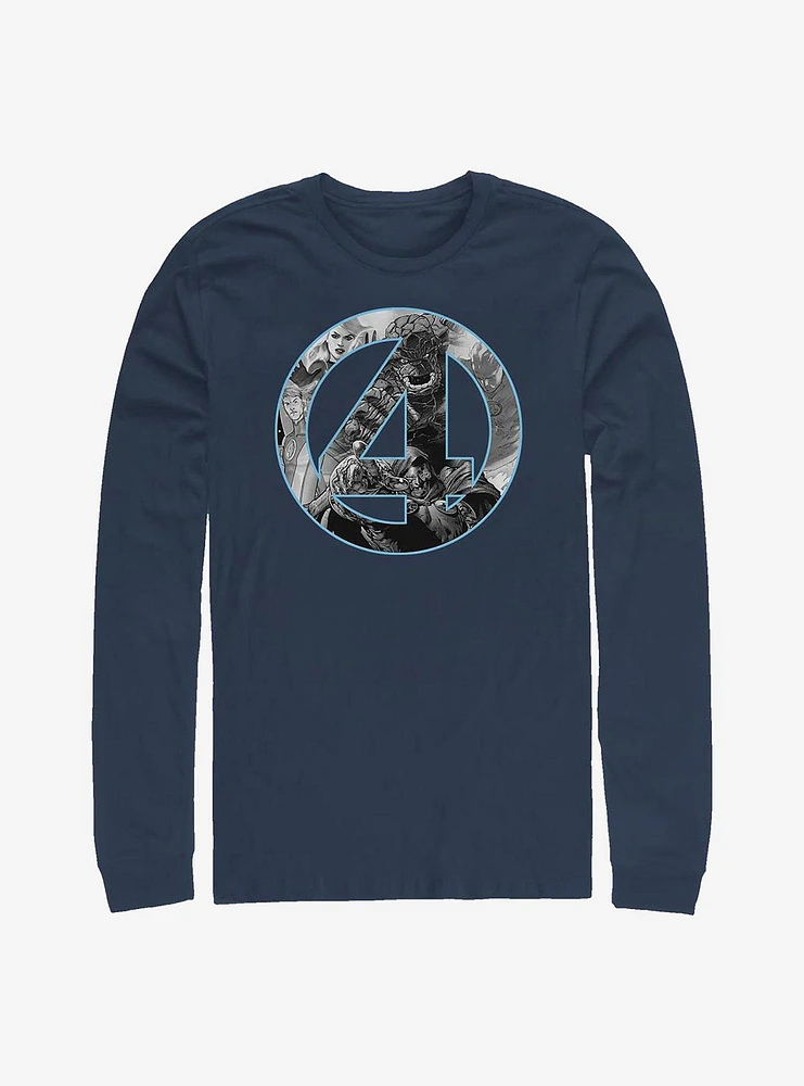 Hot Topic Marvel Fantastic Four Badge Long-Sleeve T-Shirt