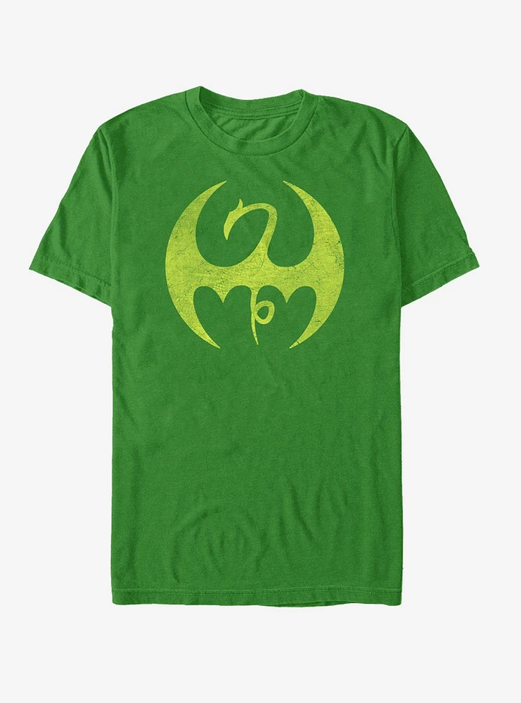 Hot Topic Marvel Iron Fist Distressed Dragon Logo T-Shirt