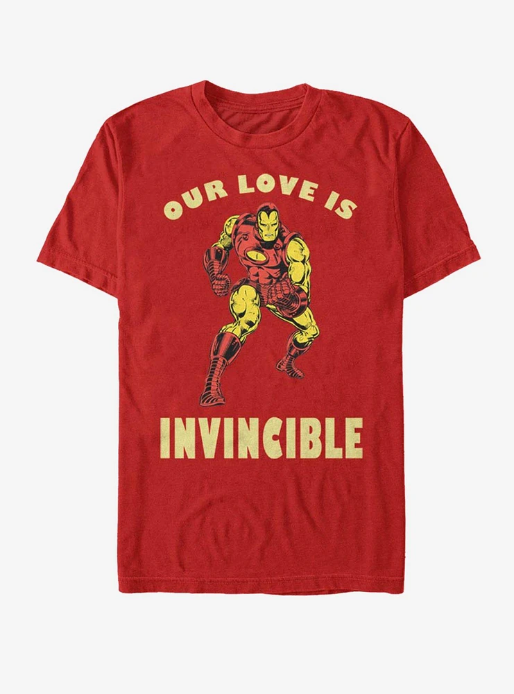 Hot Topic Marvel Ironman Our Love Is Invincible Valentine T-Shirt