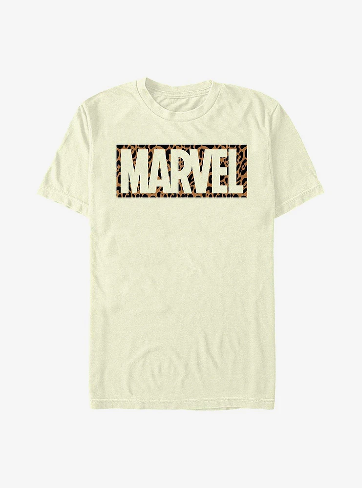 Hot Topic Marvel Logo Cheetah Fill T-Shirt