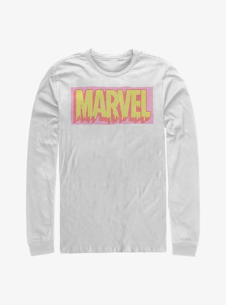 Hot Topic Marvel Logo Drip Long-Sleeve T-Shirt