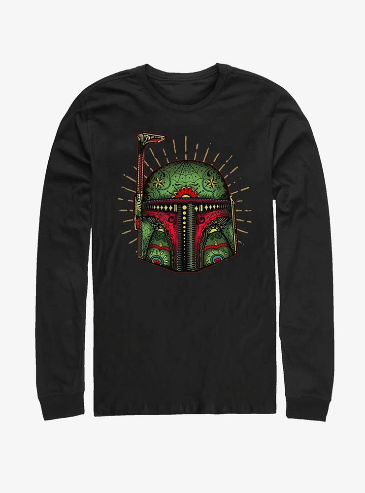 Hot Topic Star Wars Boba Sugar Skull Long-Sleeve T-Shirt