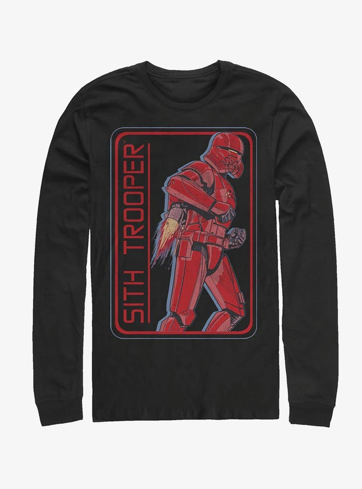 Hot Topic Star Wars Episode IX Rise of Skywalker Red Trooper Retro Sith Long-Sleeve T-Shirt