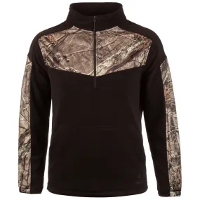 Huntworth Men's Anti-Pill Fleece Camo Quarter-Zip Pullover