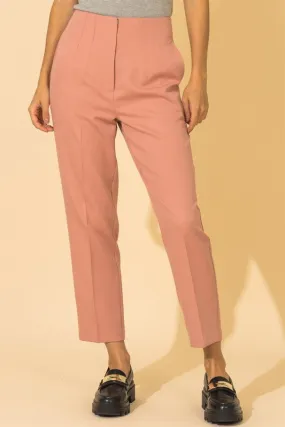 Iliana Tapered Leg Dress Pants - Mauve