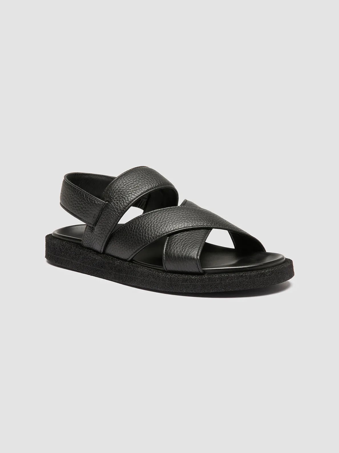 INNER 007 - Black Leather Sandals