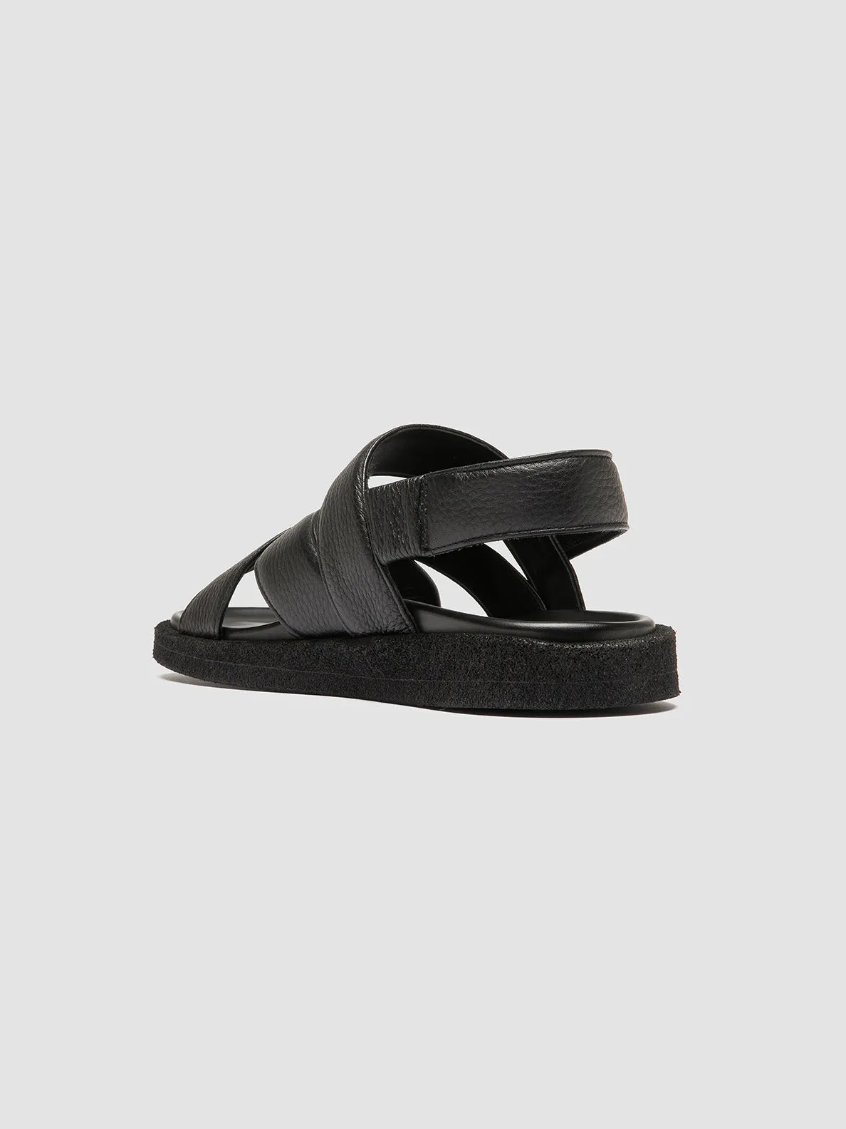 INNER 007 - Black Leather Sandals