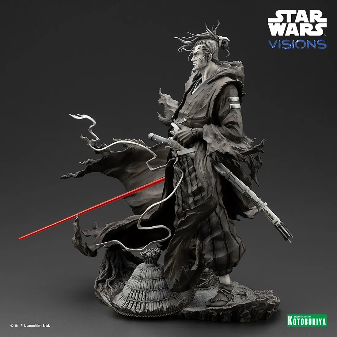 Kotobukiya ARTFX Star Wars Visions The Duel The Ronin Statue (gray)