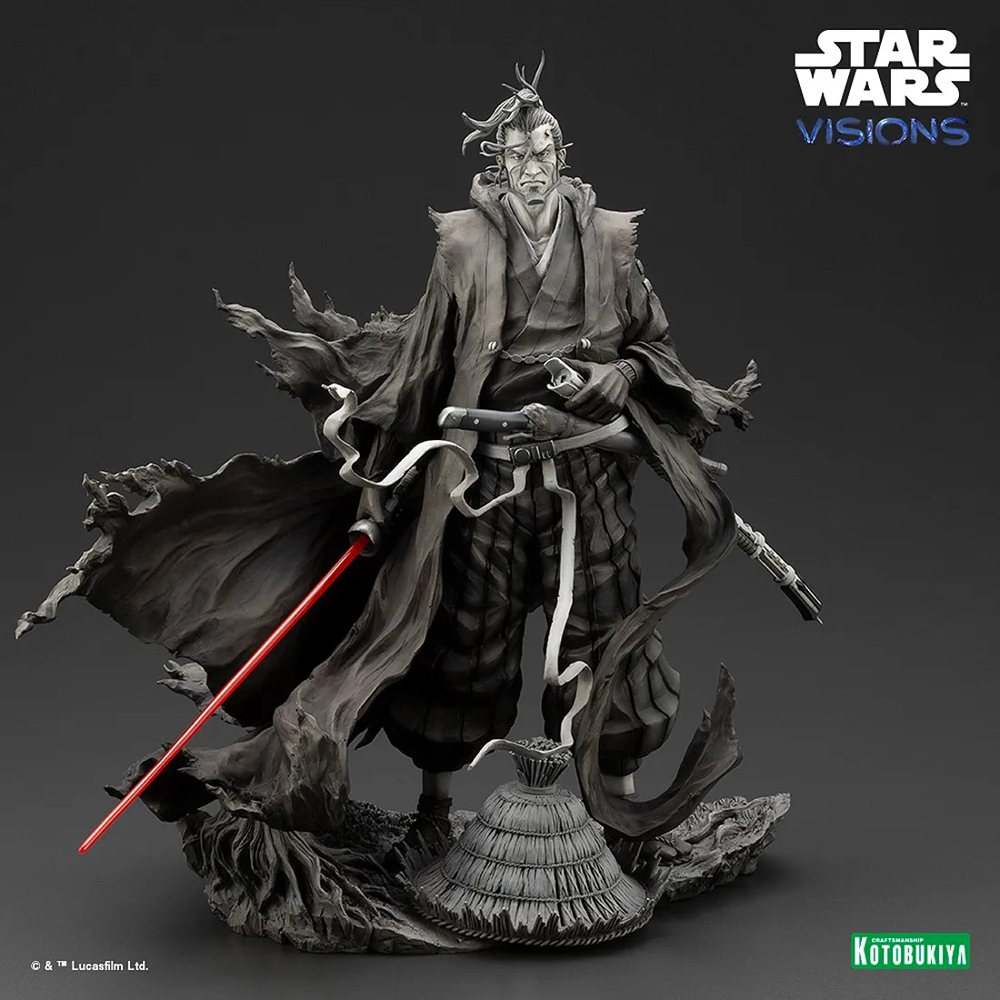 Kotobukiya ARTFX Star Wars Visions The Duel The Ronin Statue (gray)