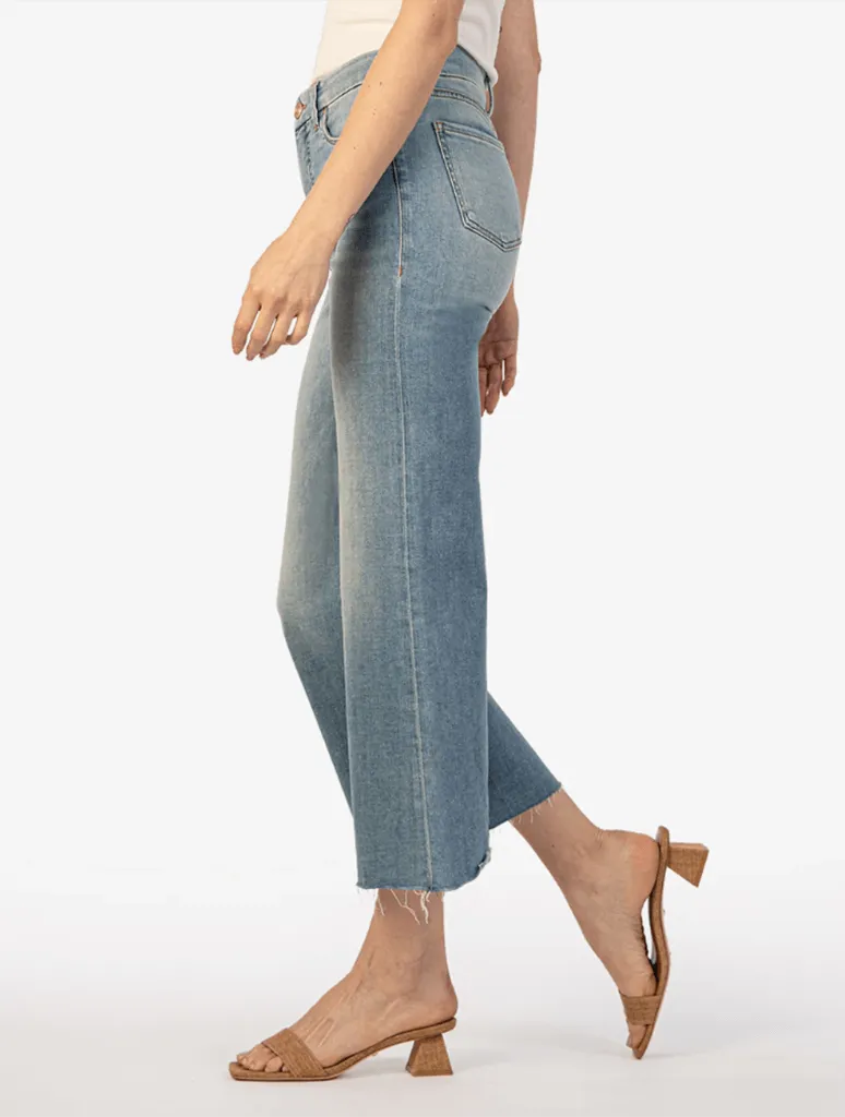 Kut From The Kloth Meg High Rise Fab Ab Wide Leg Jeans in Romantic