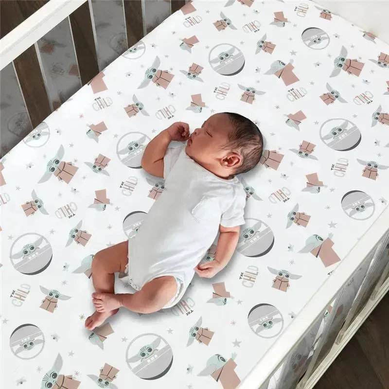 Lambs & Ivy - 3Pk Star Wars The Child Baby Yoda Baby Crib Bedding Set