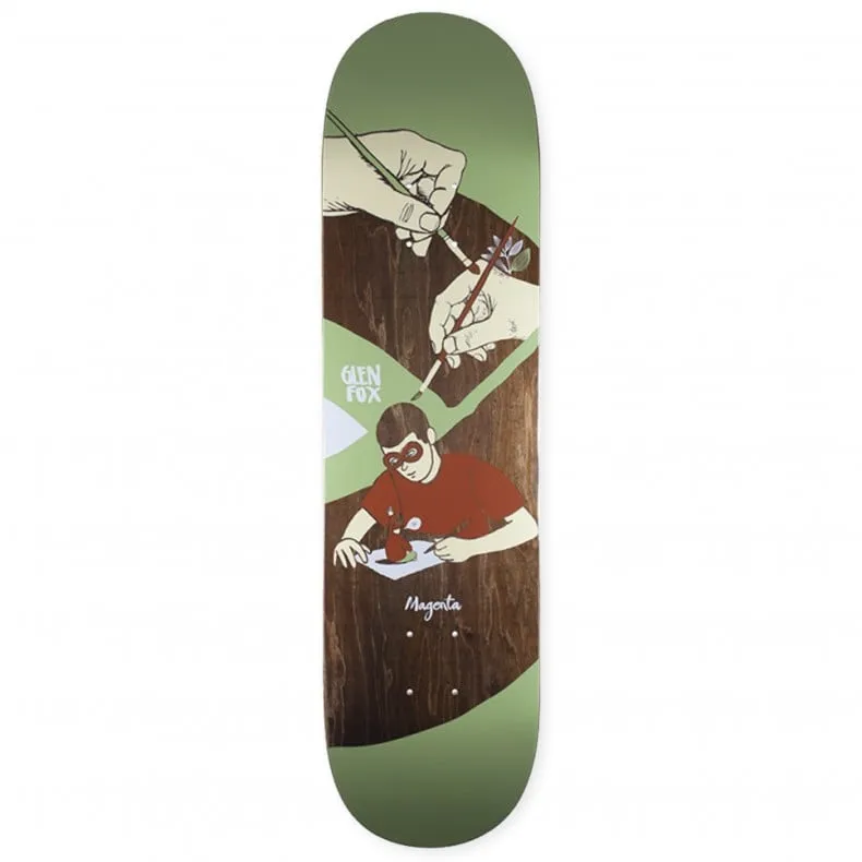 Magenta Glen Fox Extravision Skateboard Deck 8.0