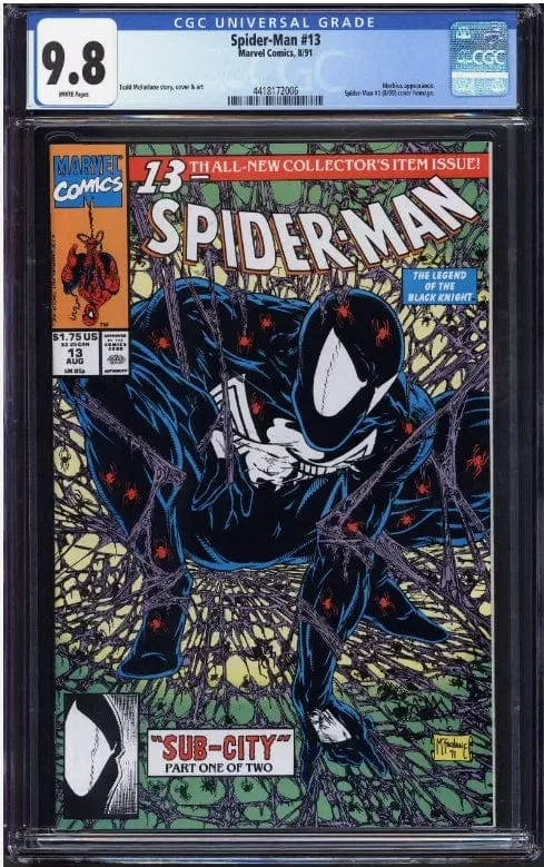 Marvel Comics Spider Man #13 8/91 - The Legend Of the Black Knight CGC Graded