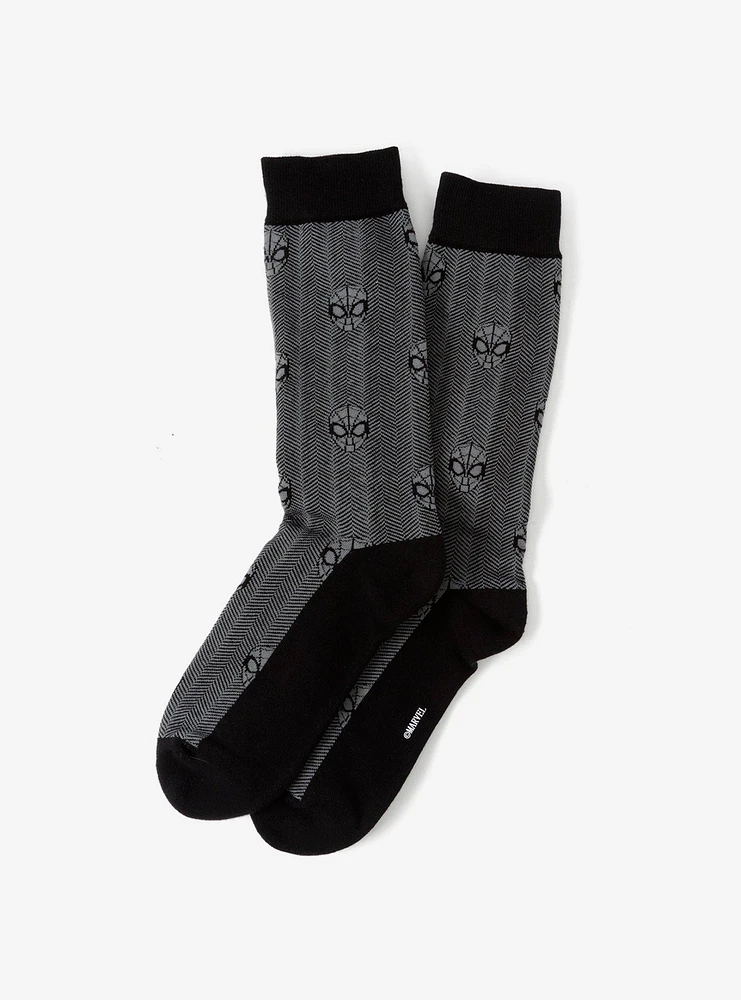 Marvel Spider-Man Herringbone Black Sock