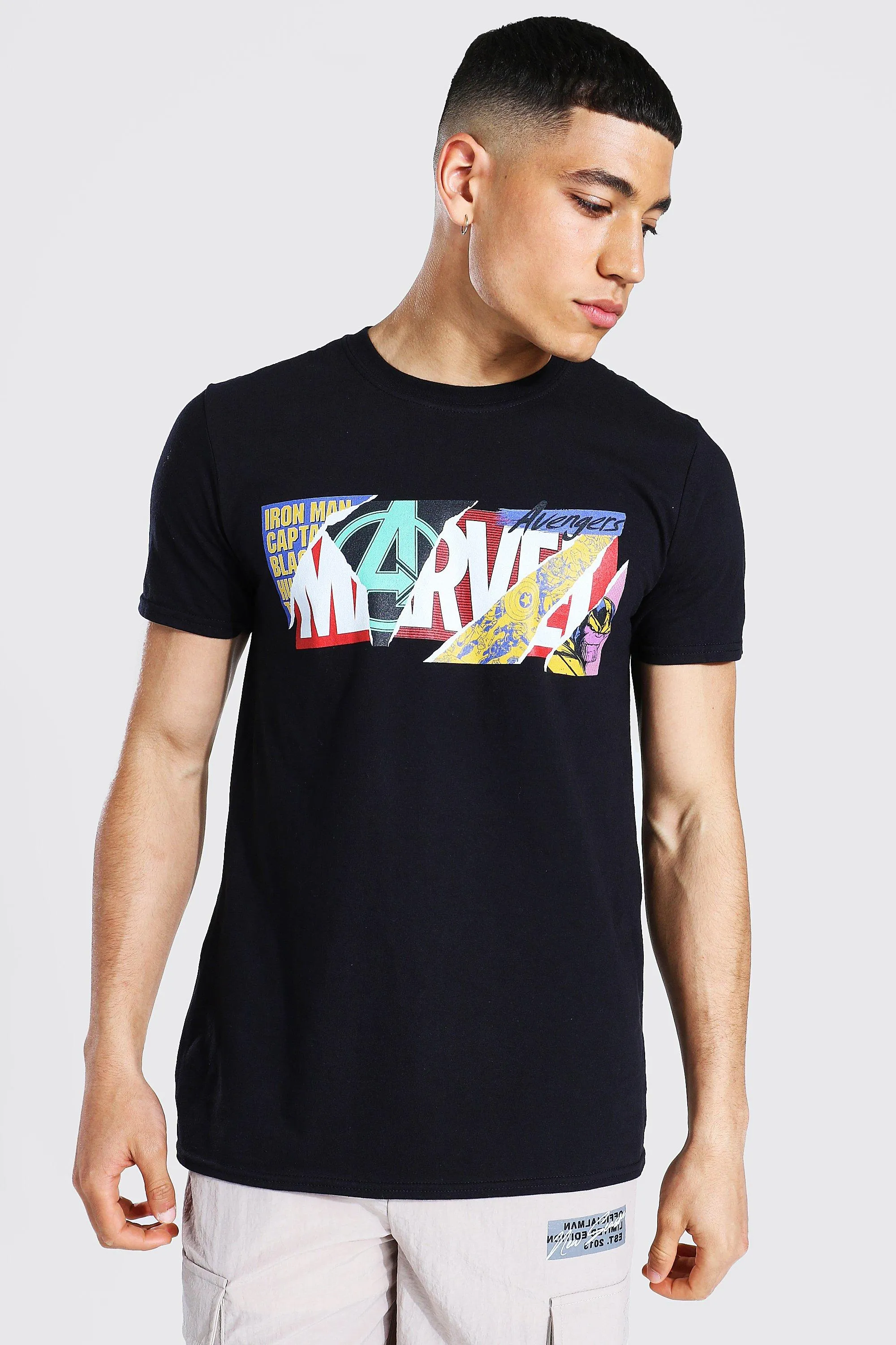 Marvel Torn Logo License T-shirt | boohooMAN UK