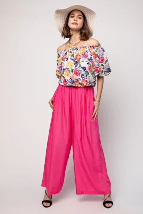 Megg Satin Wide Leg Pants PLUS SIZE