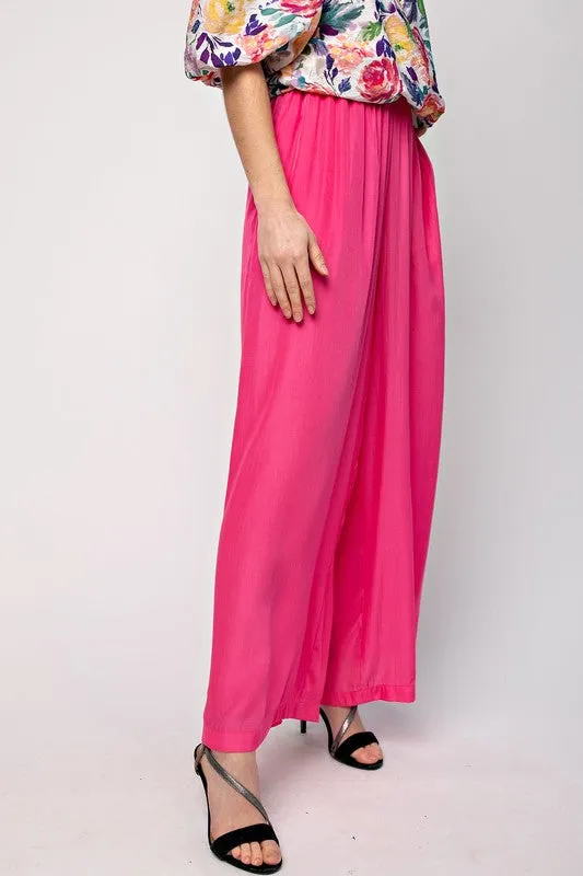 Megg Satin Wide Leg Pants PLUS SIZE