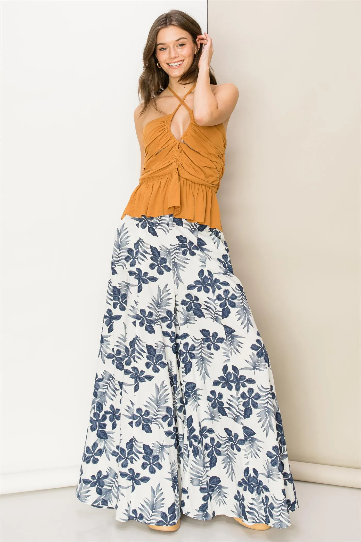 Melanie High Waisted Wide Leg Floral Pants