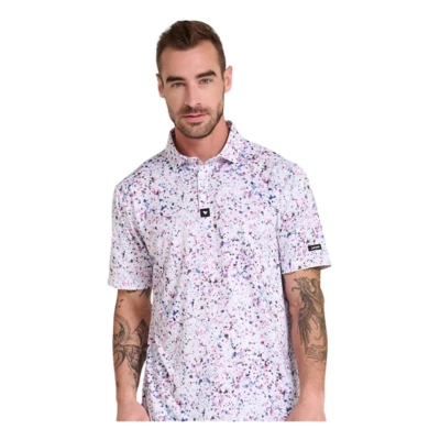 Men's Bad Birdie Paint Splatter 3 Golf Polo