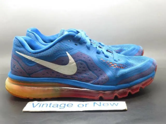 Men's Nike Air Max+ 2014 Military Blue Total Orange Whit...