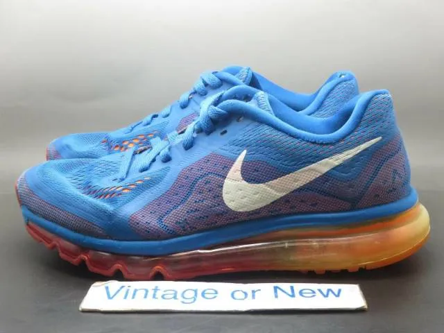 Men's Nike Air Max+ 2014 Military Blue Total Orange Whit...