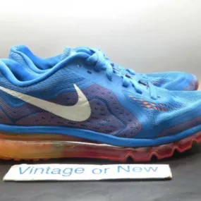 Men's Nike Air Max+ 2014 Military Blue Total Orange Whit...