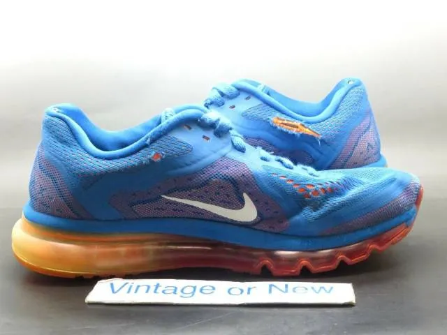 Men's Nike Air Max+ 2014 Military Blue Total Orange Whit...