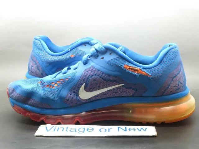 Men's Nike Air Max+ 2014 Military Blue Total Orange Whit...