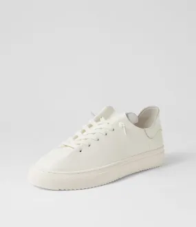 MIDAS Albi White Tumble Leather Sneakers