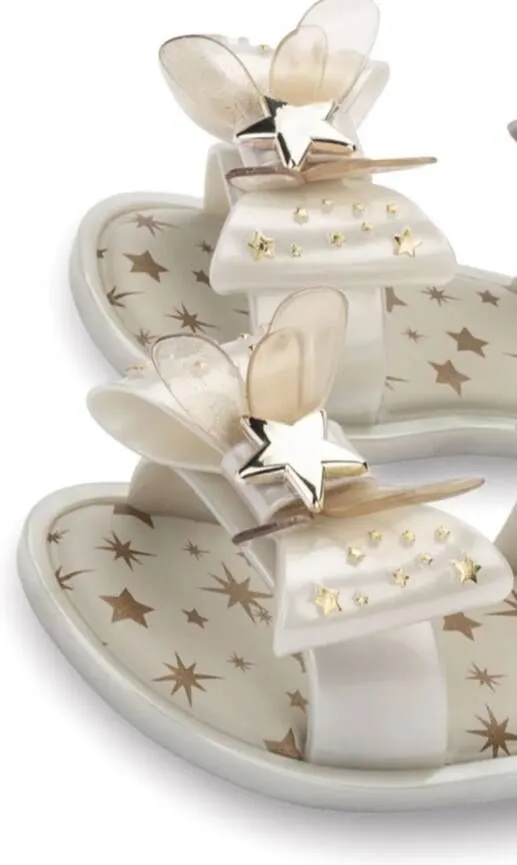 Mini Melissa bow-detail sandals White