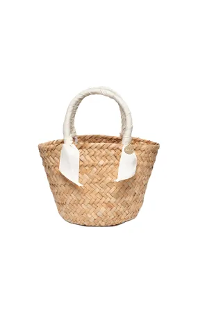 Mini Rosie Ribbon Straw Tote