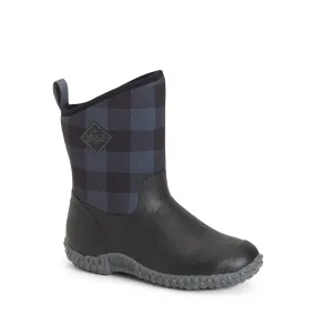 Muck Boot Company Women's Muckster II Mid Cozy Fleece Boot - Black/Gray Plaid