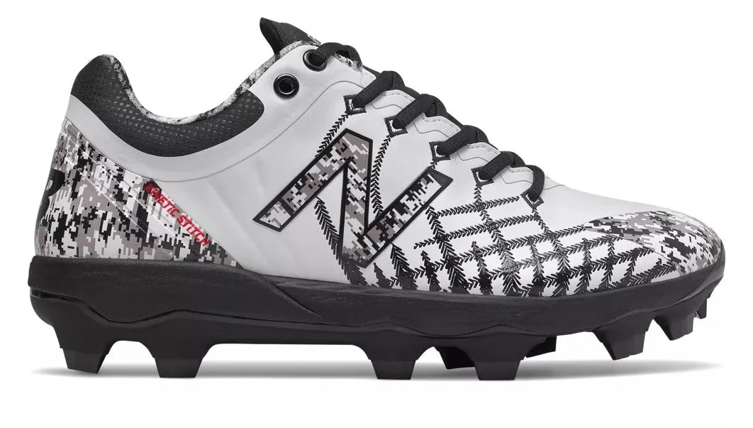 New Balance 4040v5 Adult Molded Cleats - White/Black (PL4040C5)