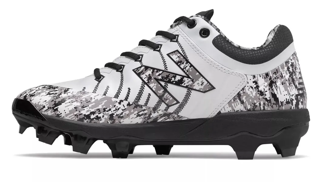 New Balance 4040v5 Adult Molded Cleats - White/Black (PL4040C5)