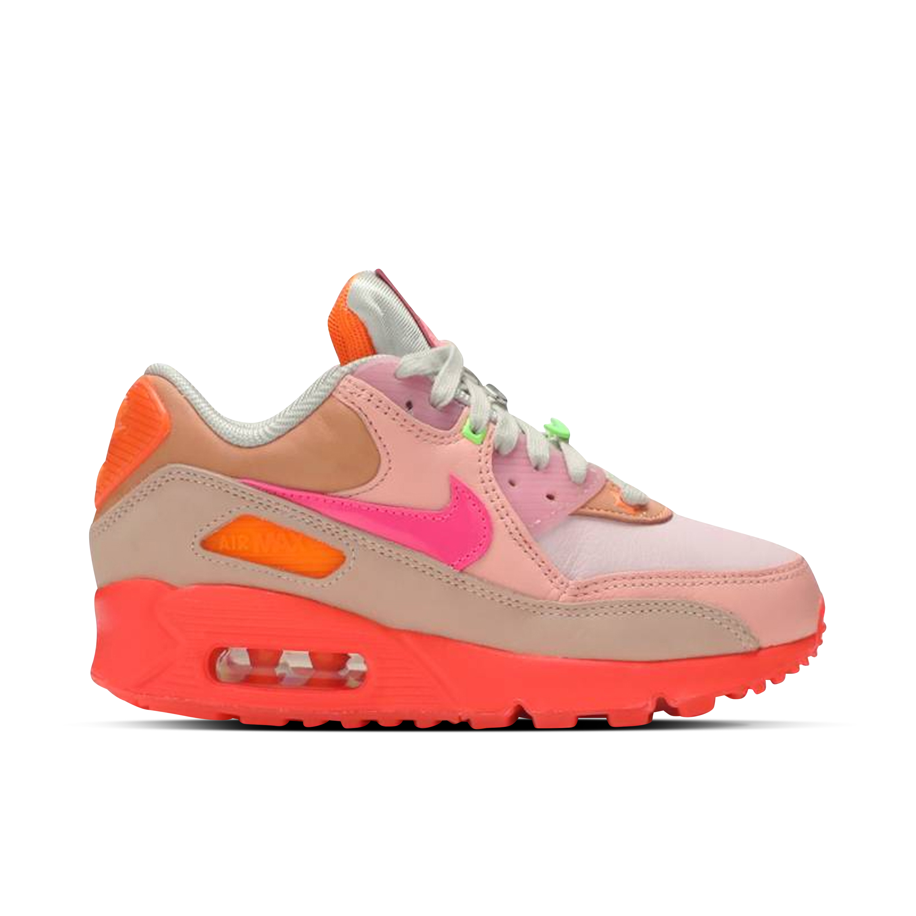 Nike Air Max 90 PRM Platinum Crimson Bright Purple Womens | CT3449-600 | Laced