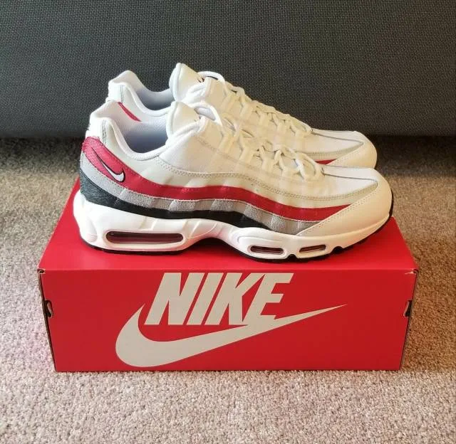 Nike air max 95 white red black