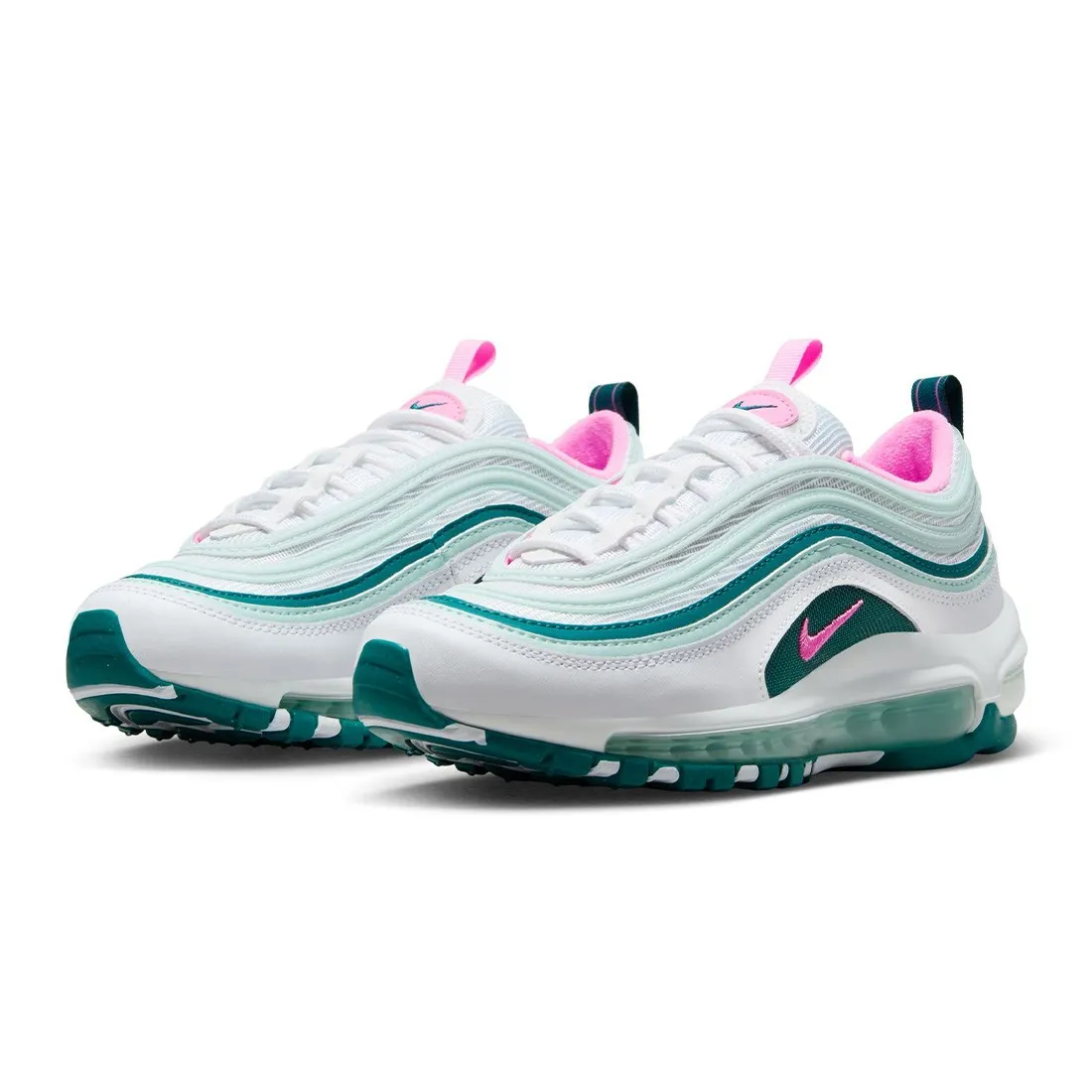 Nike Big Kids Air Max 97 (white / pink spell-geode teal-jade ice)