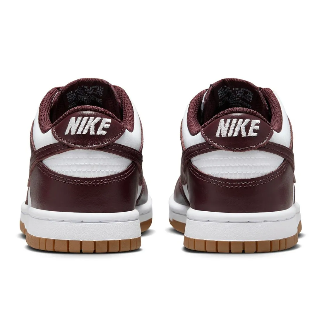 Nike Big Kids Dunk Low Bg (white / burgundy crush-gum light brown)