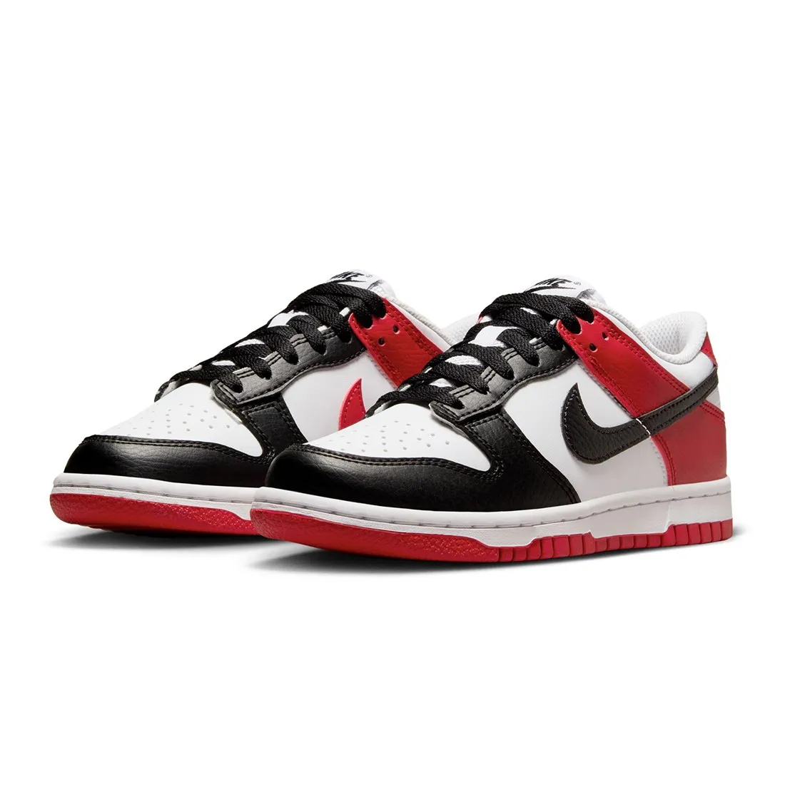 Nike Big Kids Dunk Low Gs (gym red / black-white)