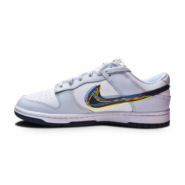 Nike dunk low 3d swoosh white grey