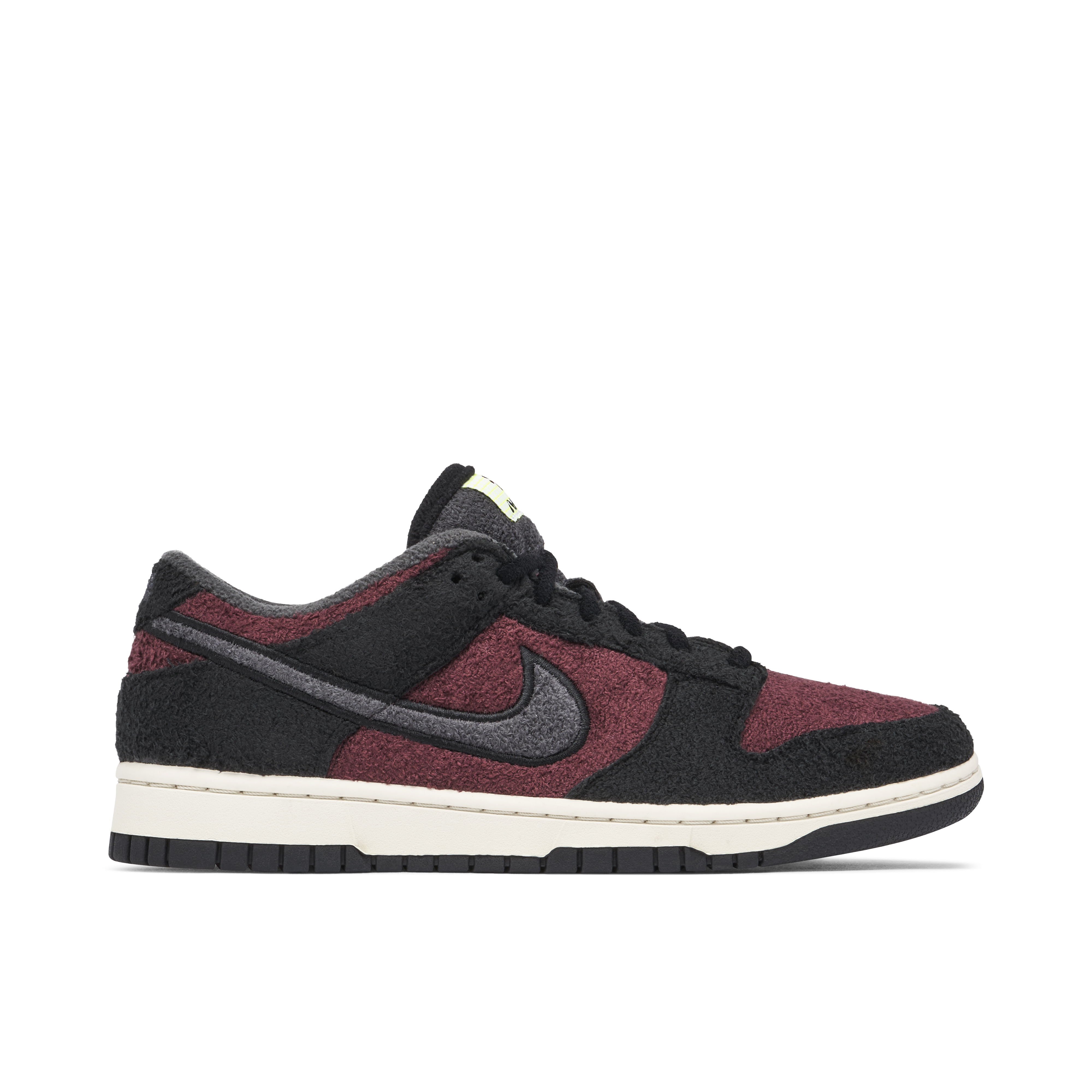 Nike Dunk Low Fleece Black Maroon | DQ7579-600 | Laced