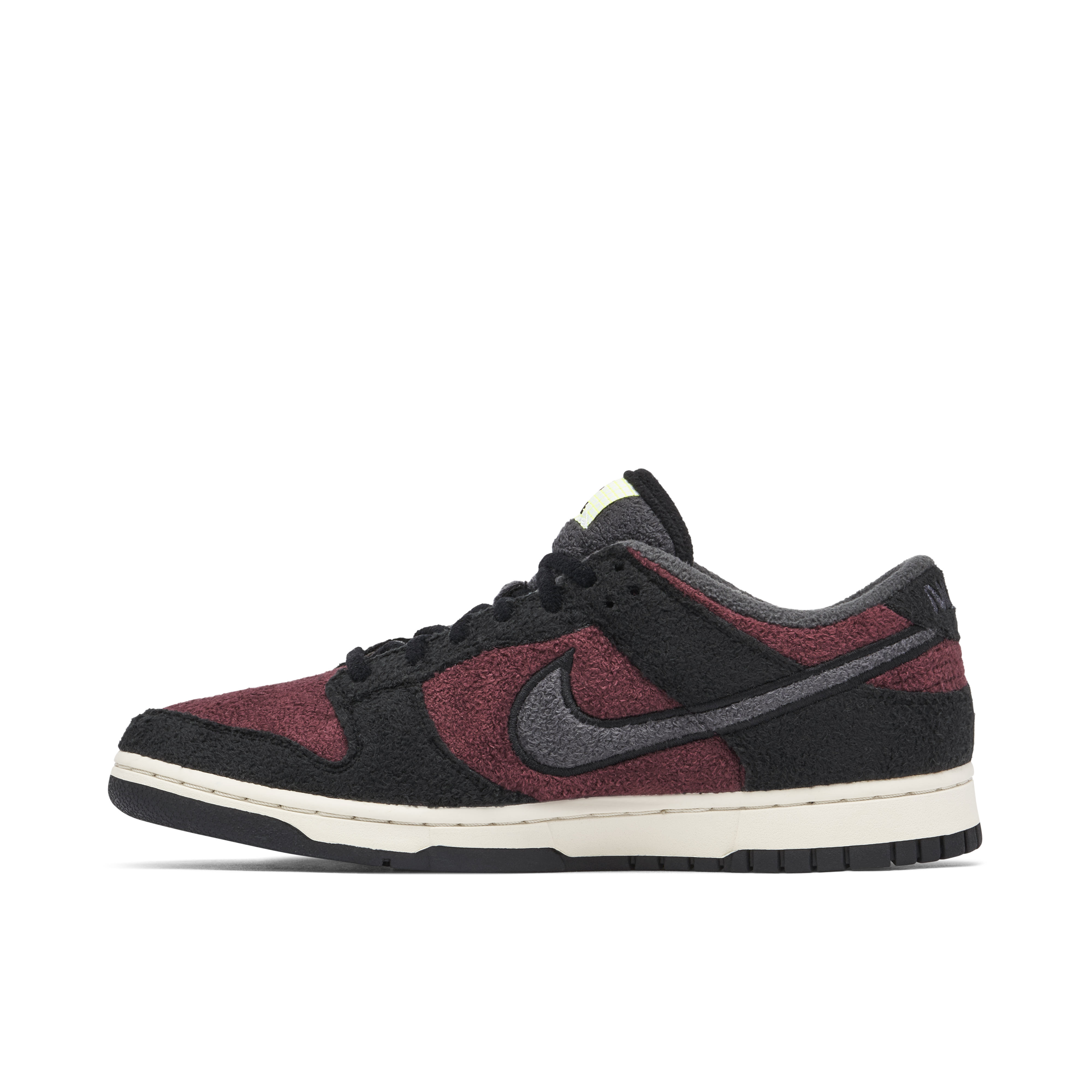 Nike Dunk Low Fleece Black Maroon | DQ7579-600 | Laced