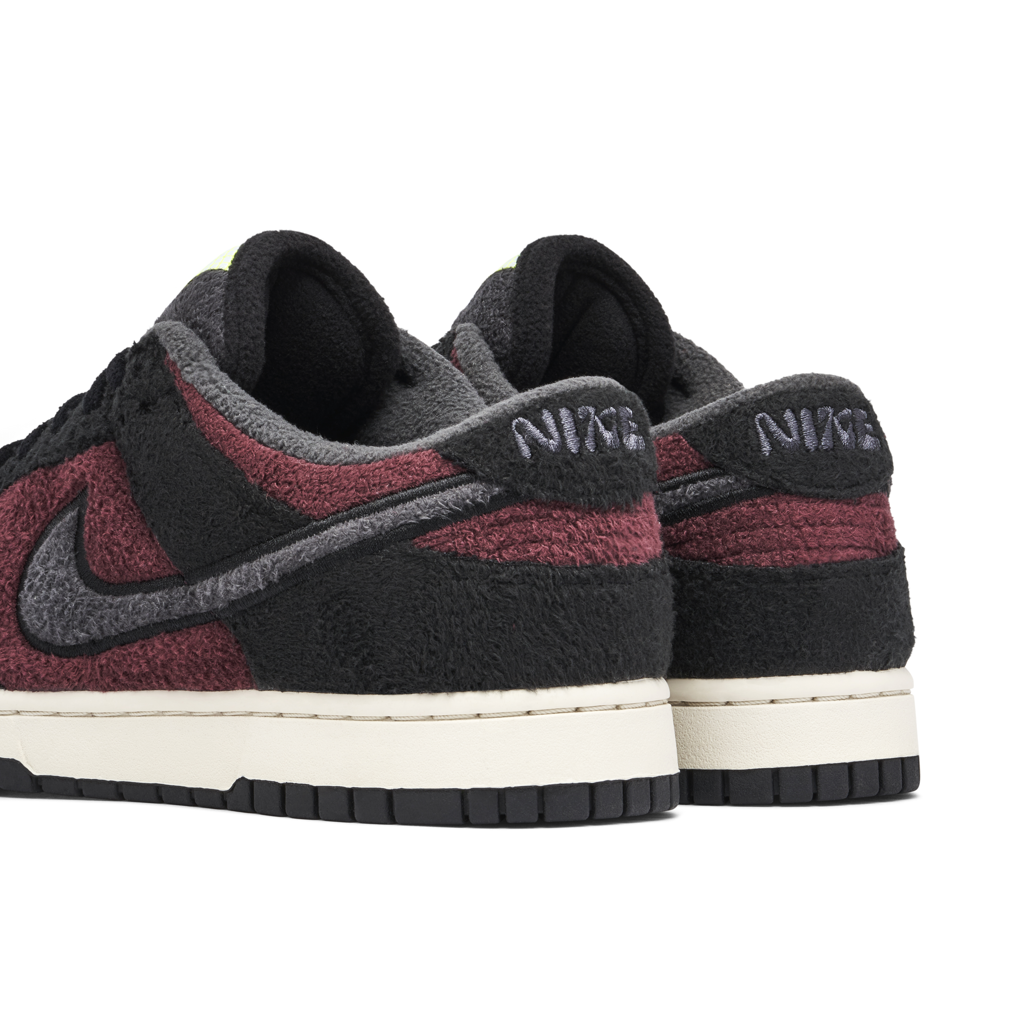 Nike Dunk Low Fleece Black Maroon | DQ7579-600 | Laced